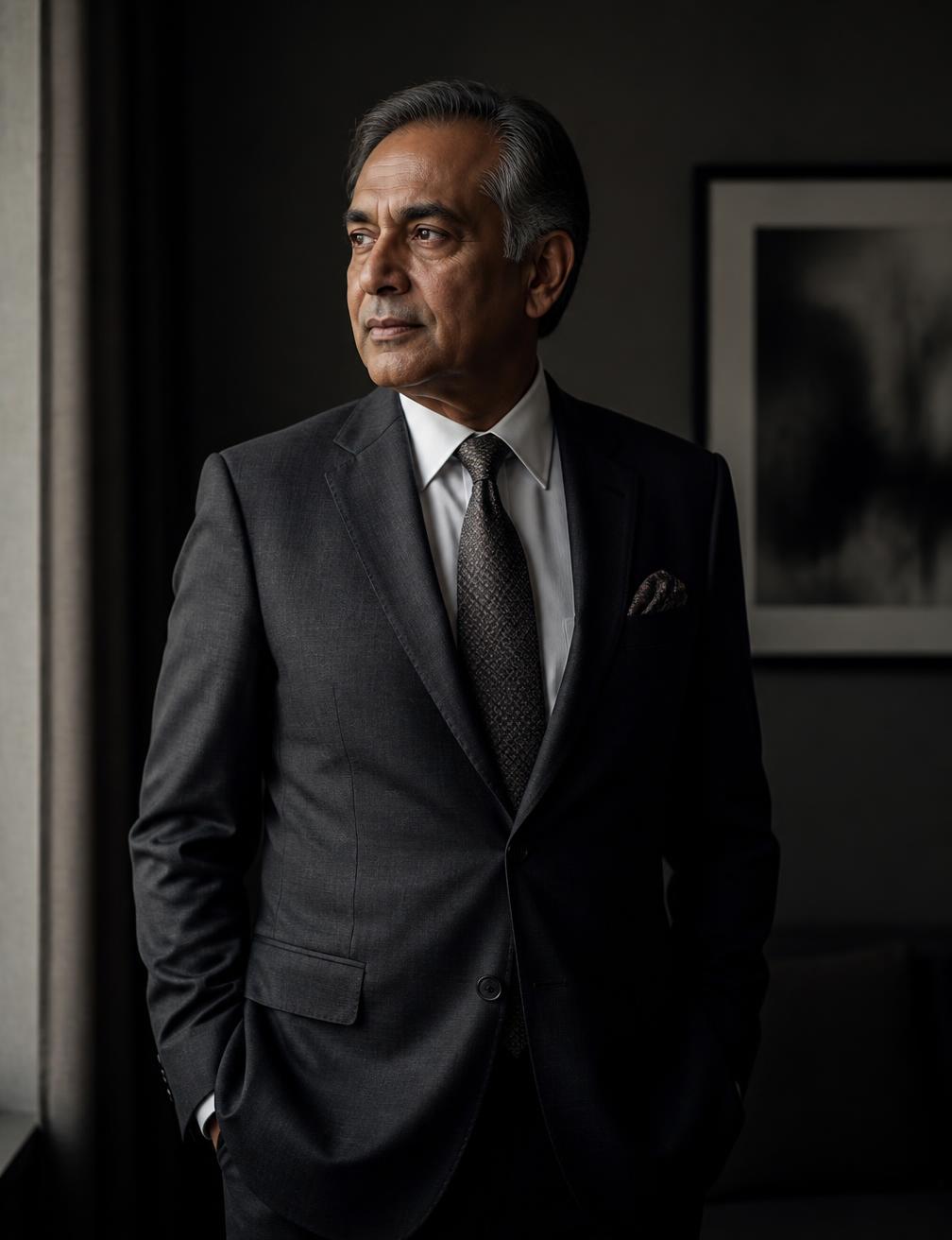 Portrait of Kapil Rampal, Chairman of DCD Capital